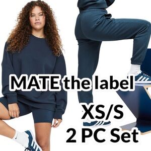 MATE the Label Organic Fleece 2 PIECE SET Midnight XS/S